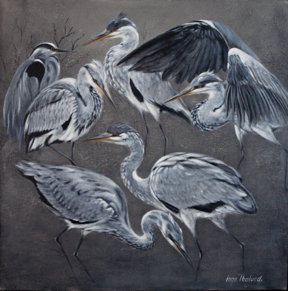 In a black floating frame